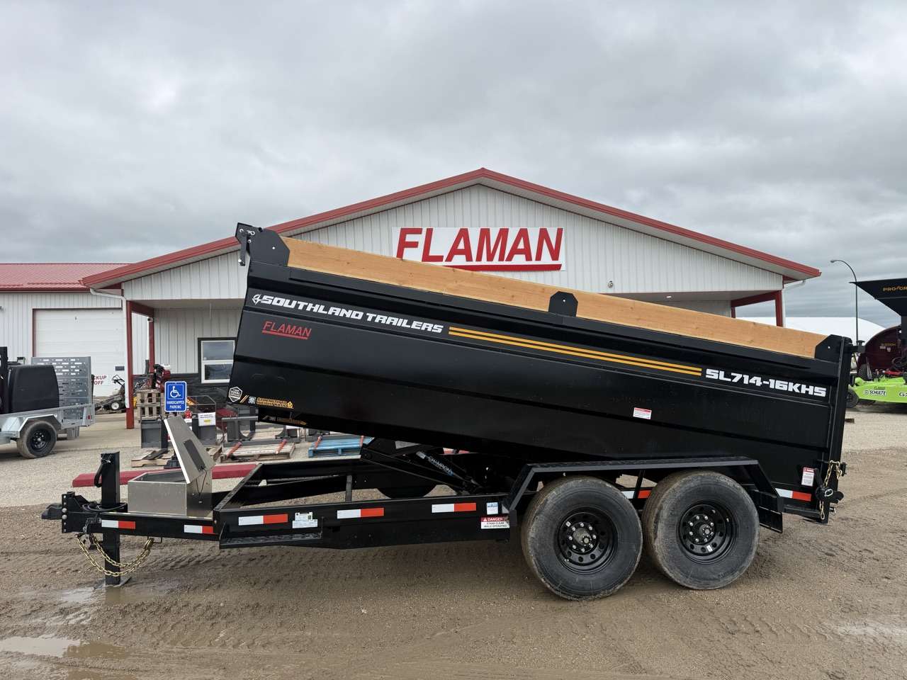 2026 Southland 7' x 14' High Side Dump Tandem 8K Trailer