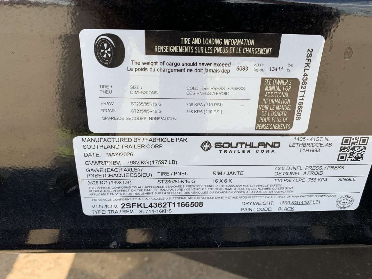 2026 Southland 7' x 14' High Side Dump Tandem 8K Trailer