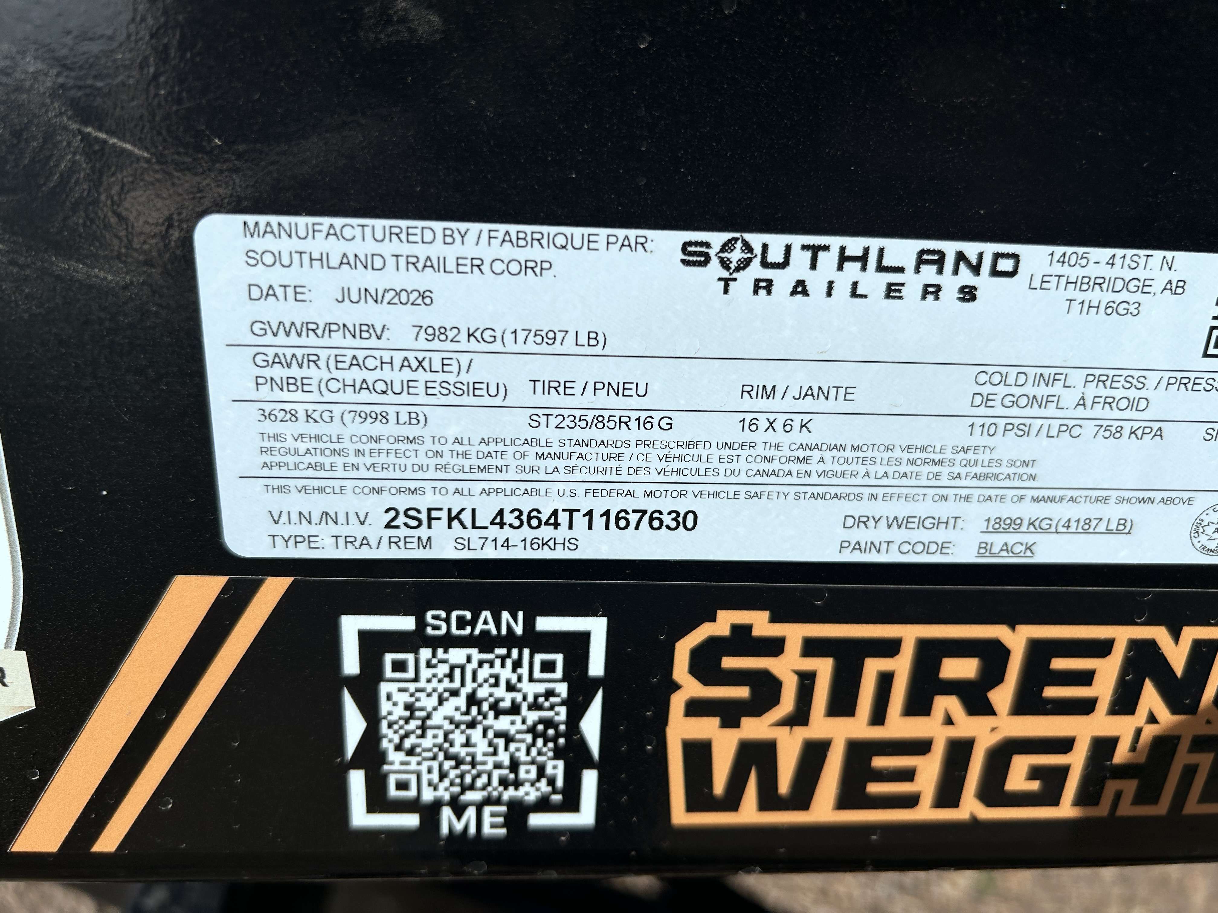 2026 Southland 7' x 14' High Side Dump Tandem 8K Trailer