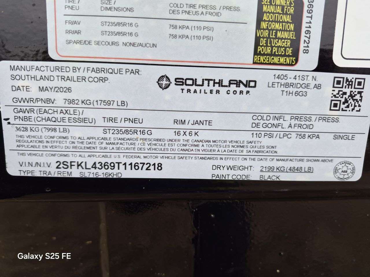 2026 Southland 7' x 16' Heavy Duty Dump Tandem 8K Trailer