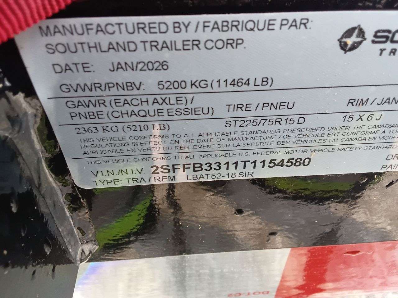 2026 Southland 8'6" x 18' Flat Deck Trailer