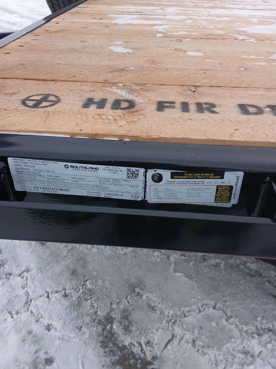 2026 Southland 8'6" x 20' Flat Deck TA 5200 Trailer