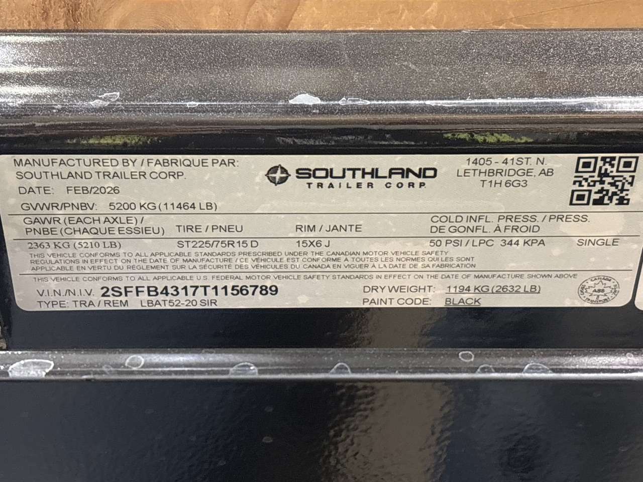 2026 Southland 8'6" x 20' Flat Deck TA 5200 Trailer