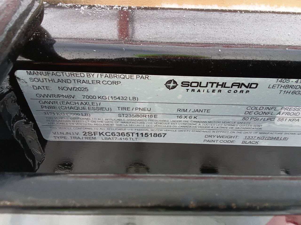 2026 Southland 8'6" x 20' Partial Tilt Trailer