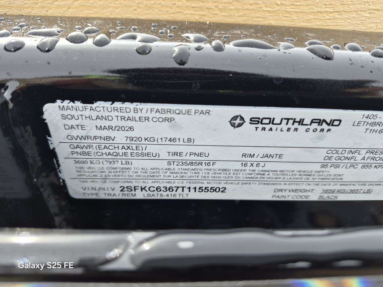 2026 Southland 8'6" x 20' Partial Tilt Trailer