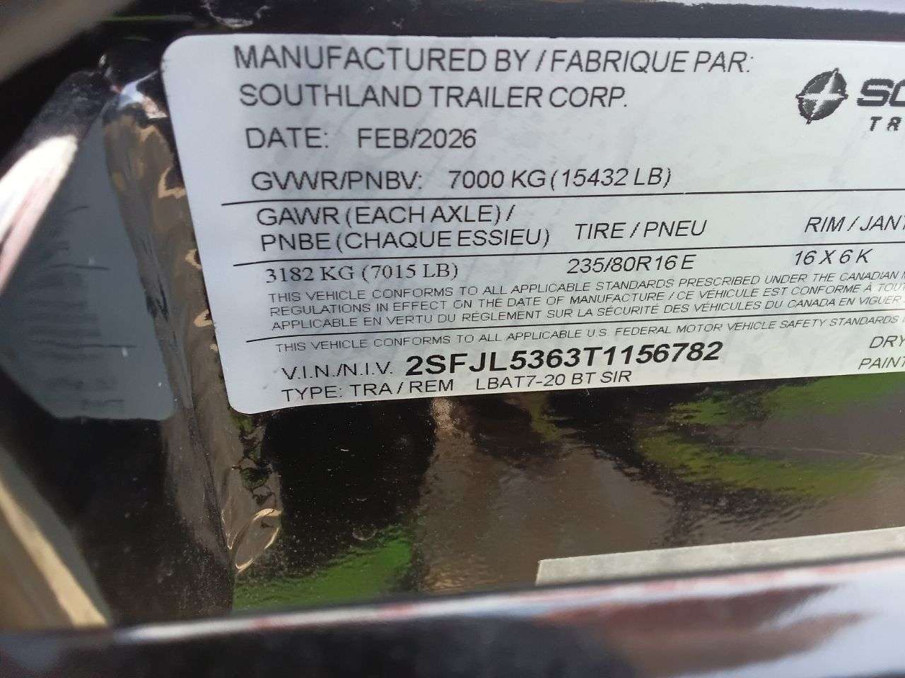 2026 Southland 8'6" x 22' Beavertail Flat Deck Trailer