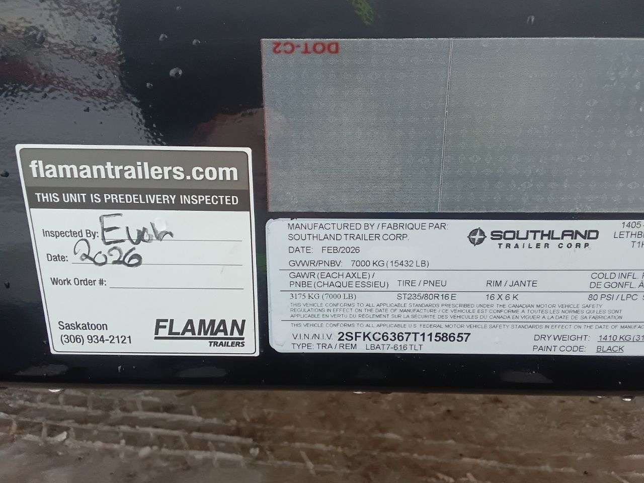 2026 Southland 8'6" x 22' Partial Tilt Trailer