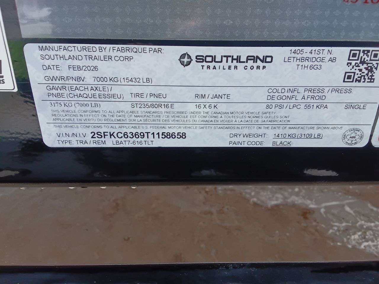 2026 Southland 8'6" x 22' Partial Tilt Trailer