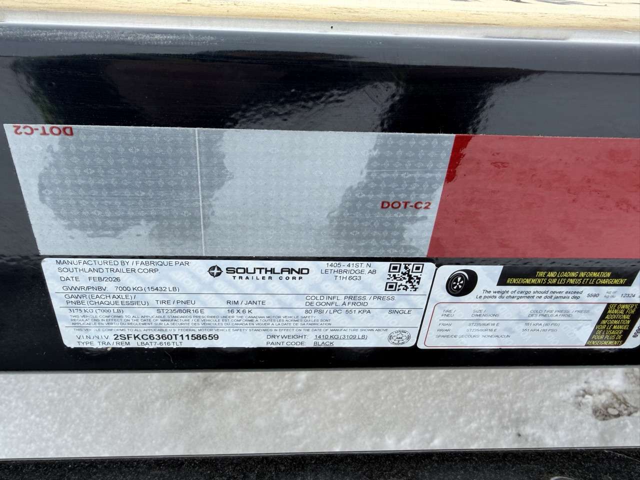 2026 Southland 8'6" x 22' Partial Tilt Trailer