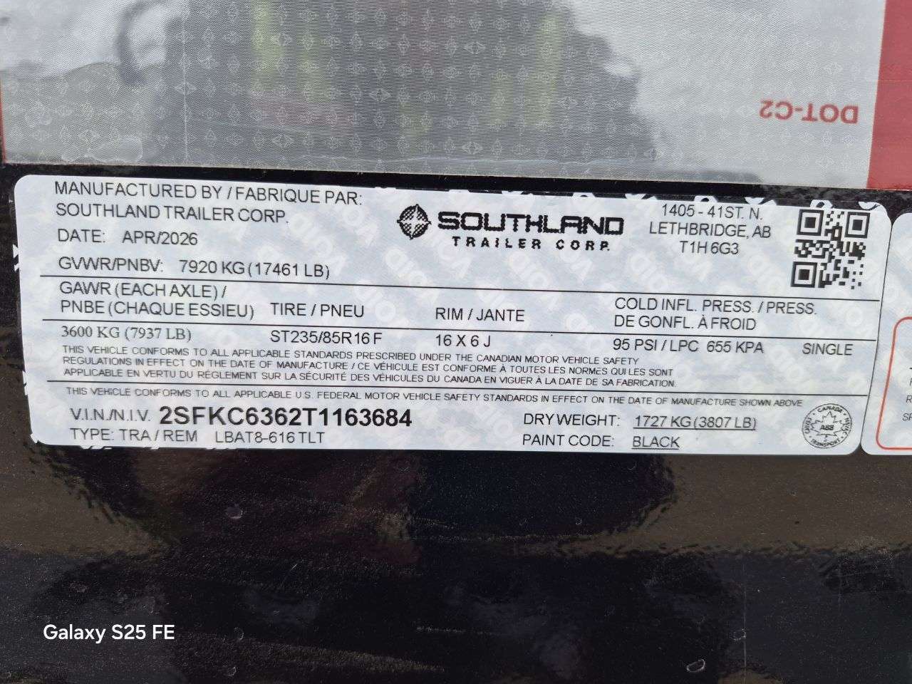 2026 Southland 8'6" x 22' Partial Tilt Trailer