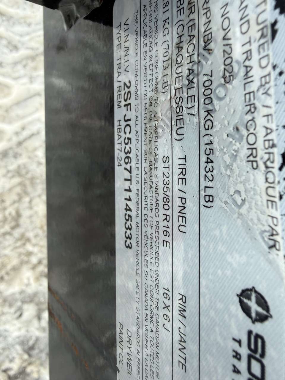 2026 Southland 8'6" x 24' Deckover Trailer