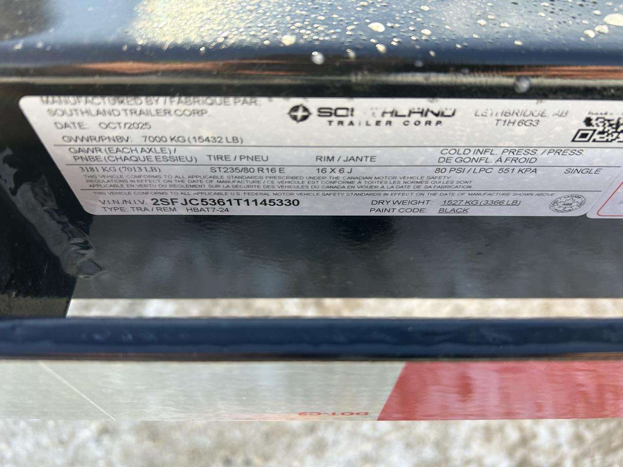 2026 Southland 8'6" x 24' Deckover Trailer