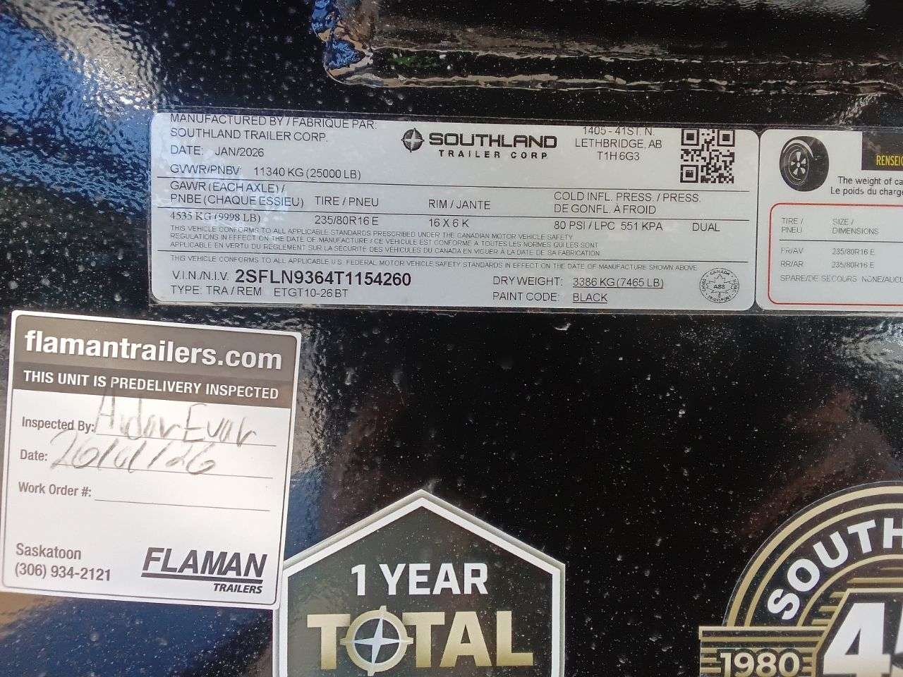 2026 Southland 8'6" x 26' + 6' TA Beavertail GN Flat Deck