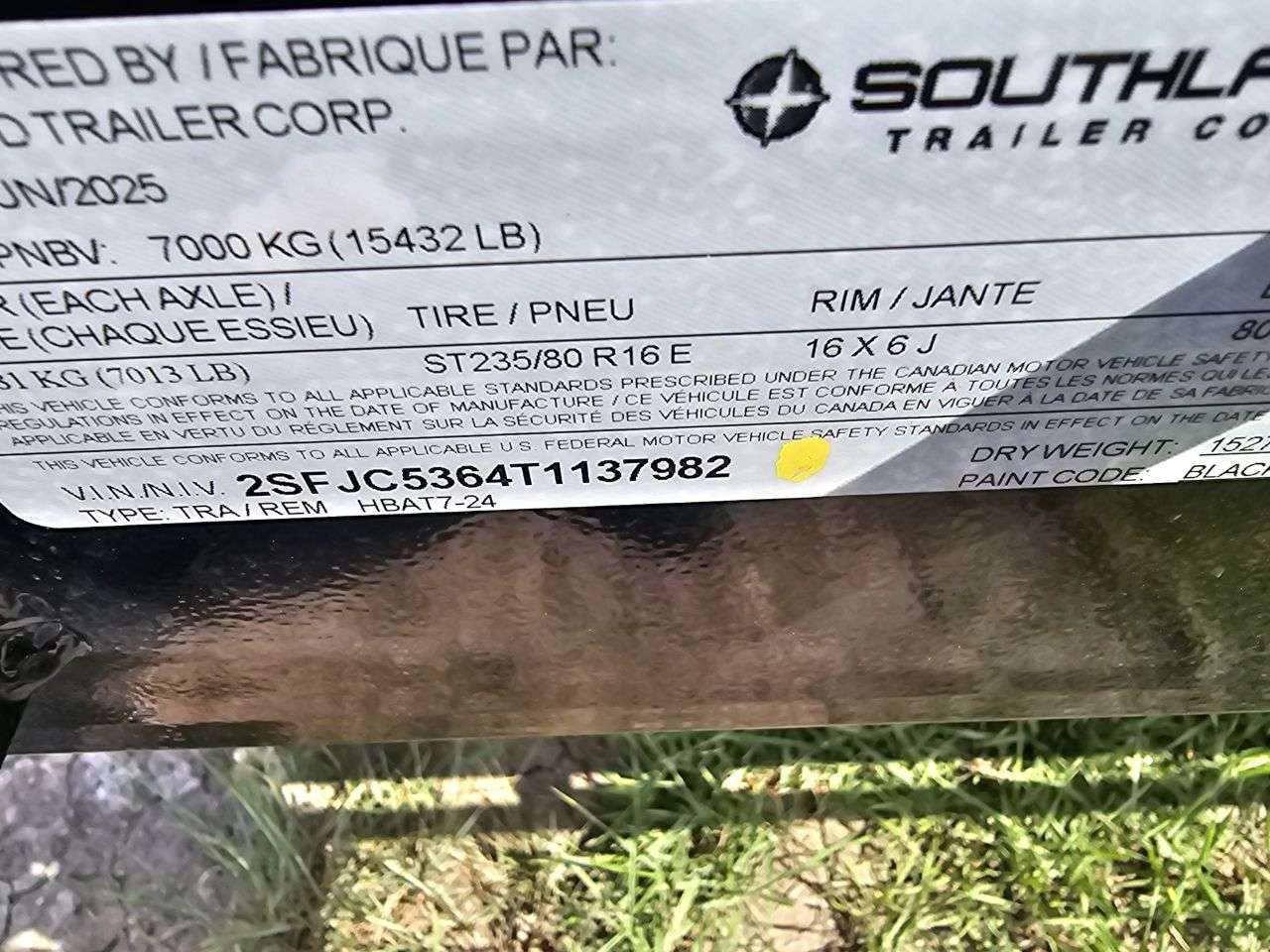 2026 Southland HBA 8'6" x 24' Deckover Trailer