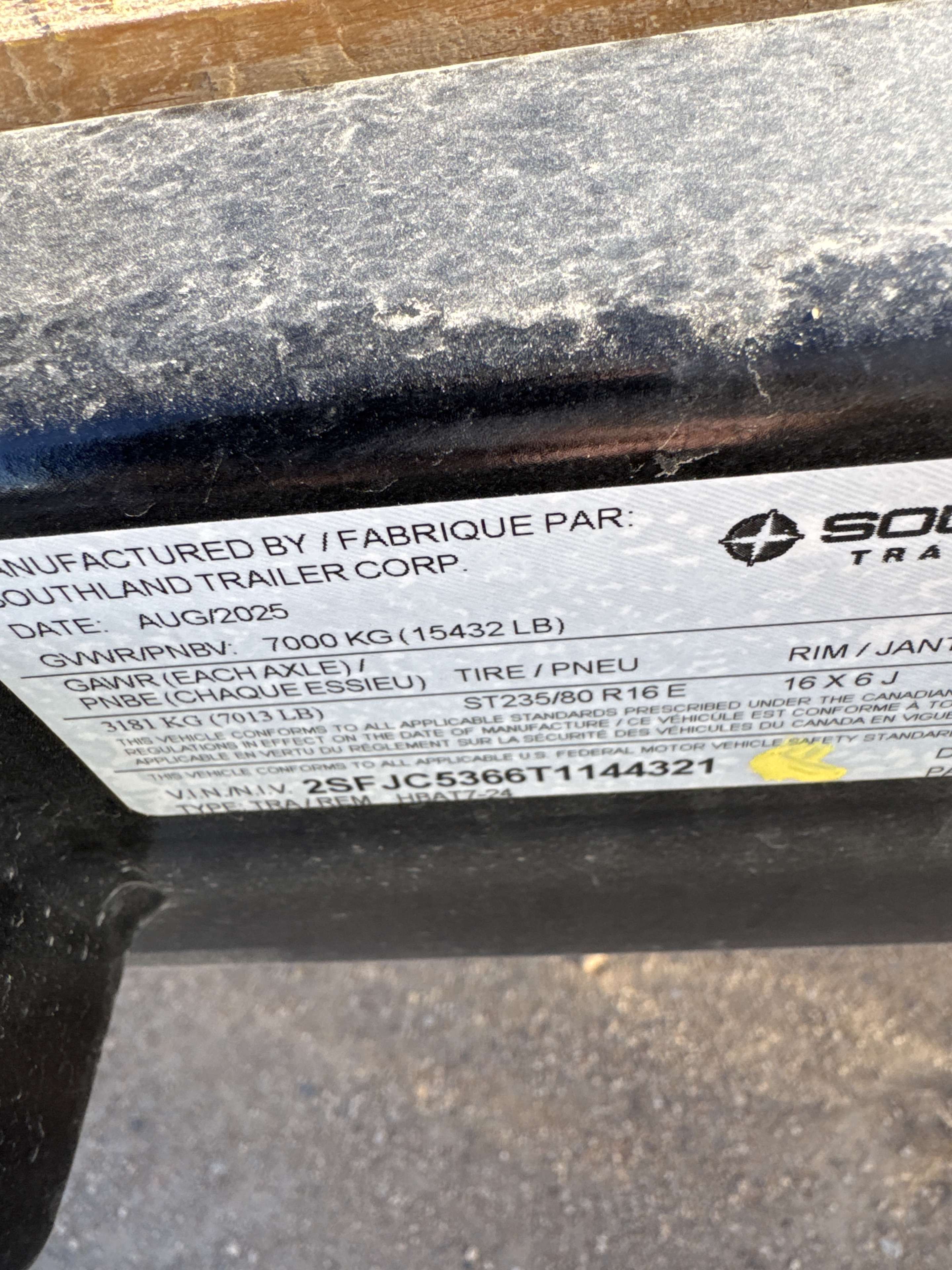 2026 Southland HBA 8'6" x 24' Deckover Trailer