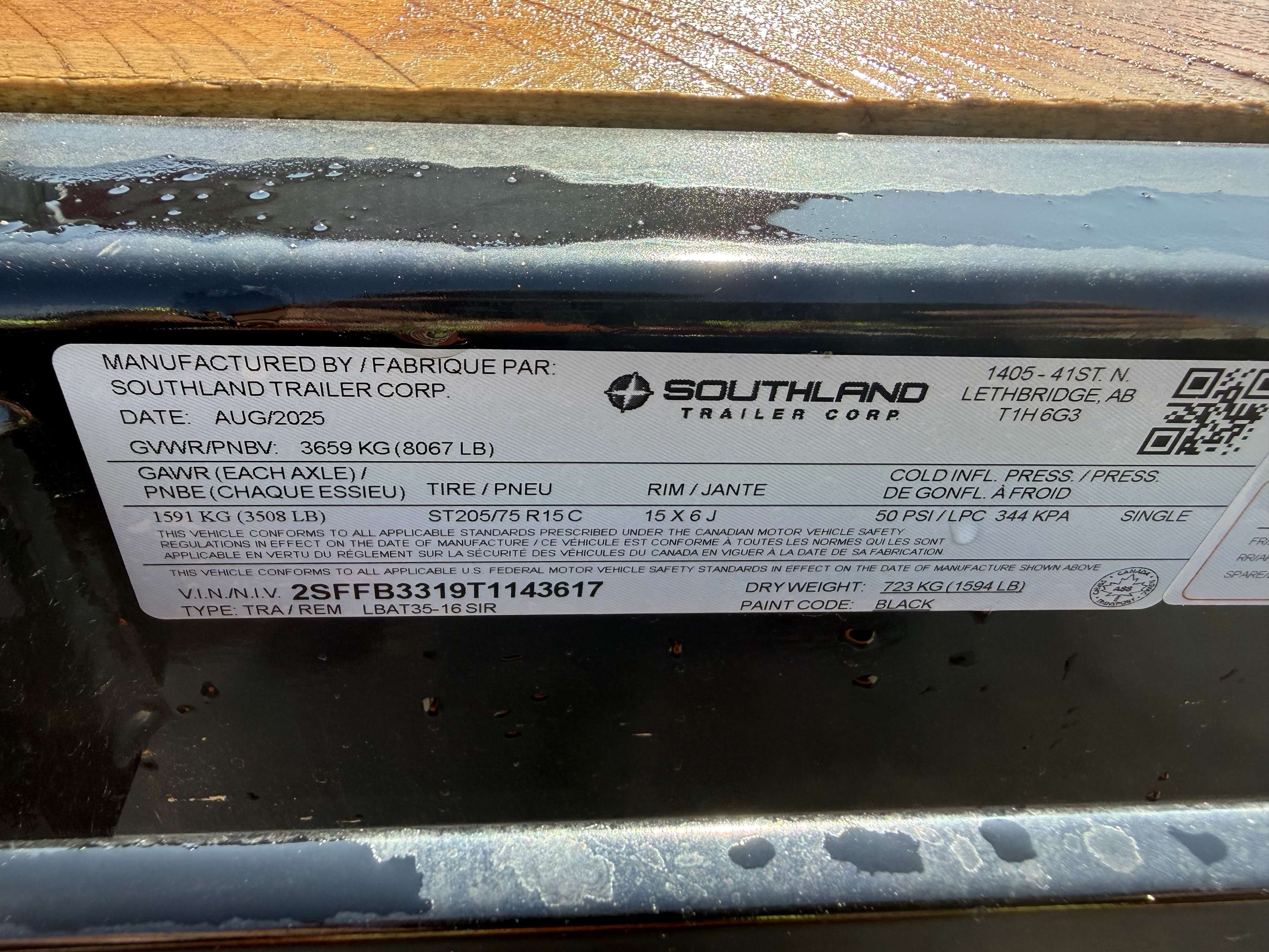 2026 Southland LBA 8'6" x 16' Flat Deck Trailer