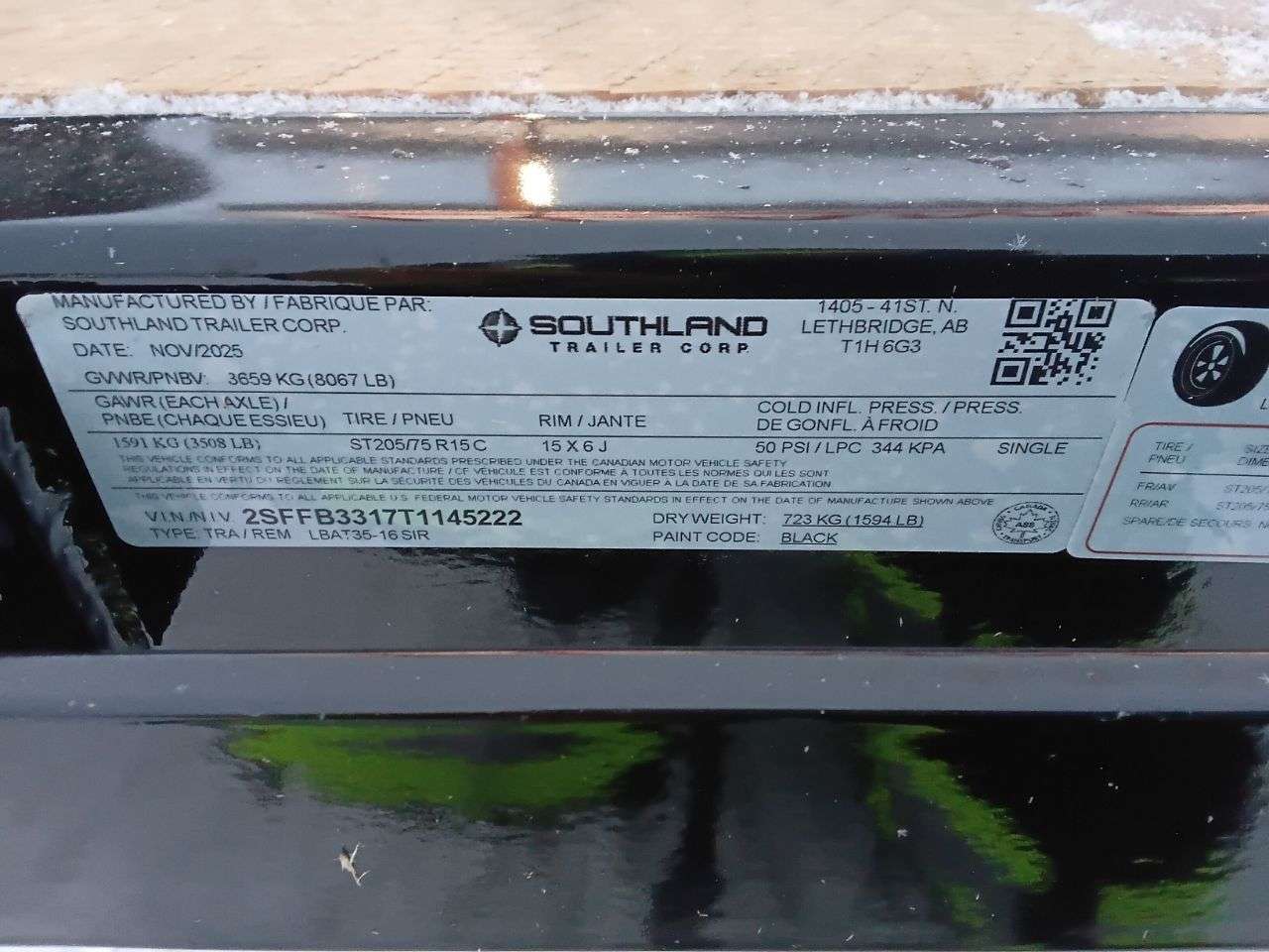 2026 Southland LBA 8'6" x 16' Flat Deck Trailer