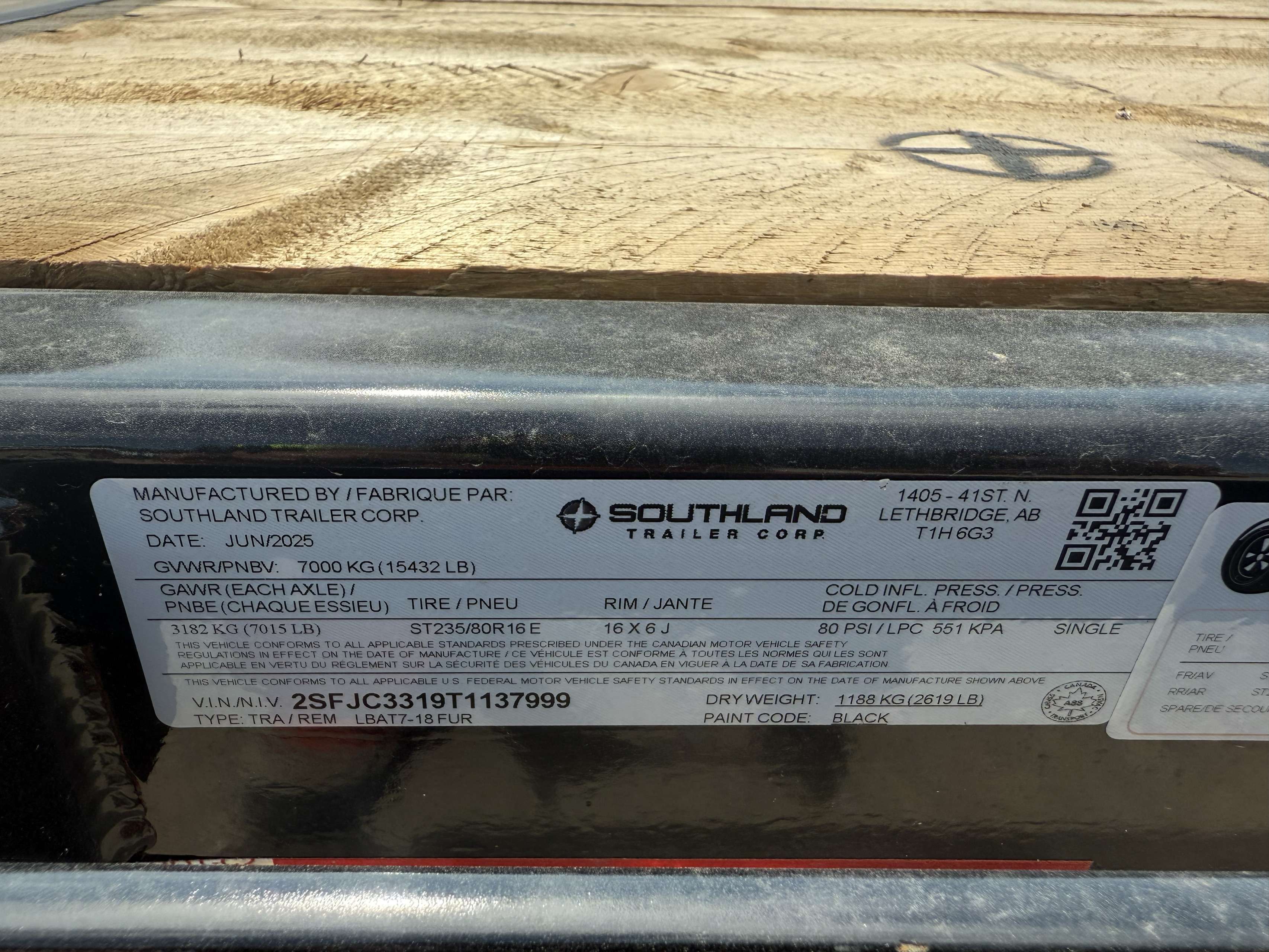 2026 Southland LBA 8'6" x 18' Flat Deck Trailer