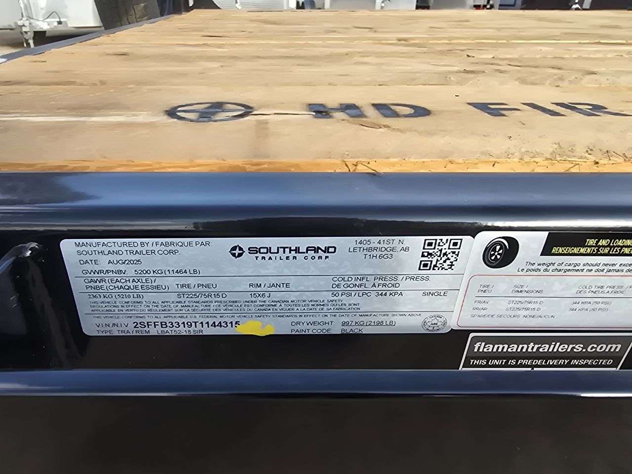 2026 Southland LBA 8'6" x 18' Flat Deck Trailer