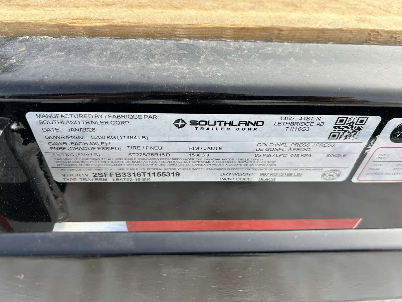 2026 Southland LBA 8'6" x 18' Flat Deck Trailer