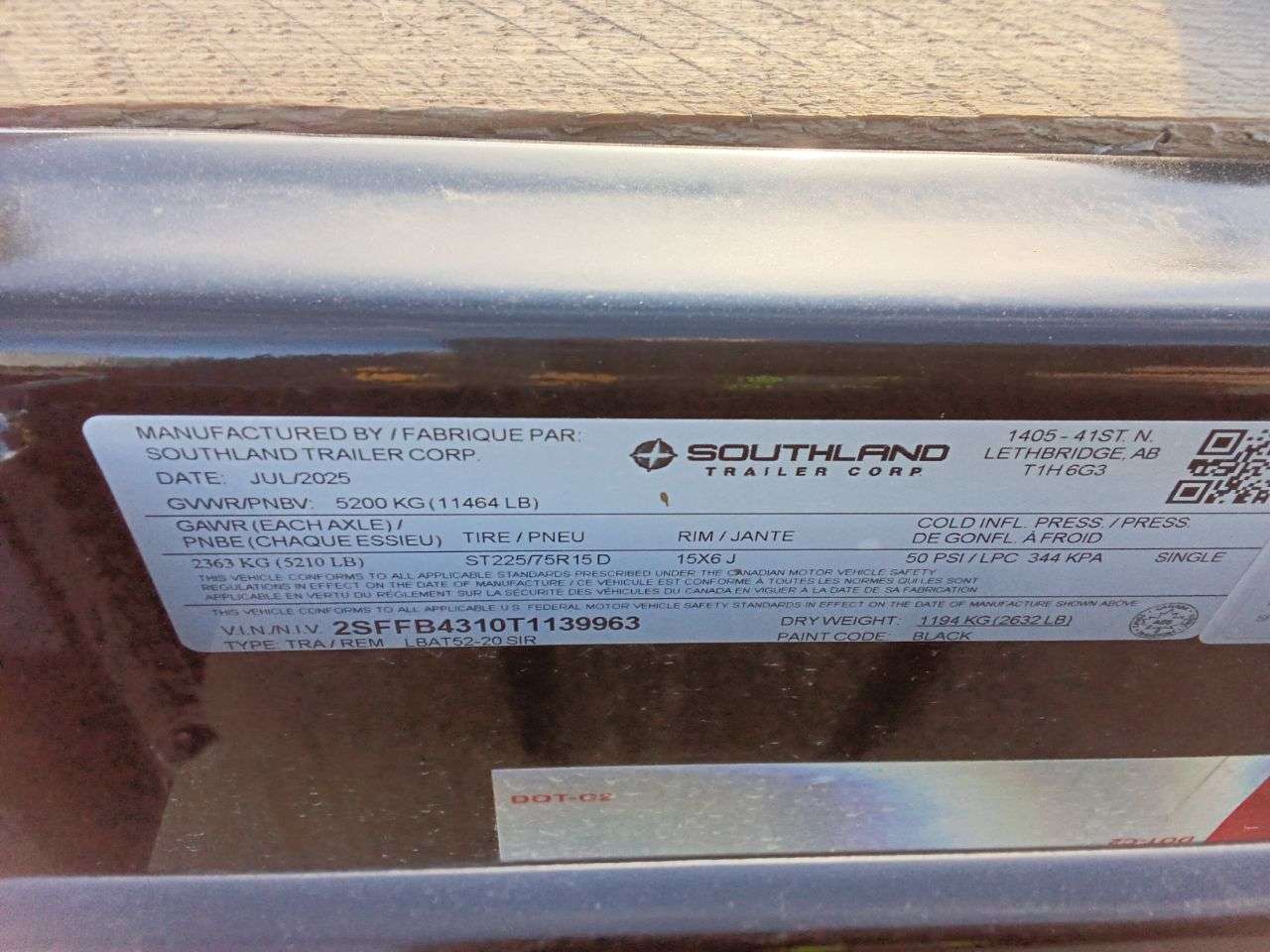 2026 Southland LBA 8'6" x 20' Flat Deck Trailer