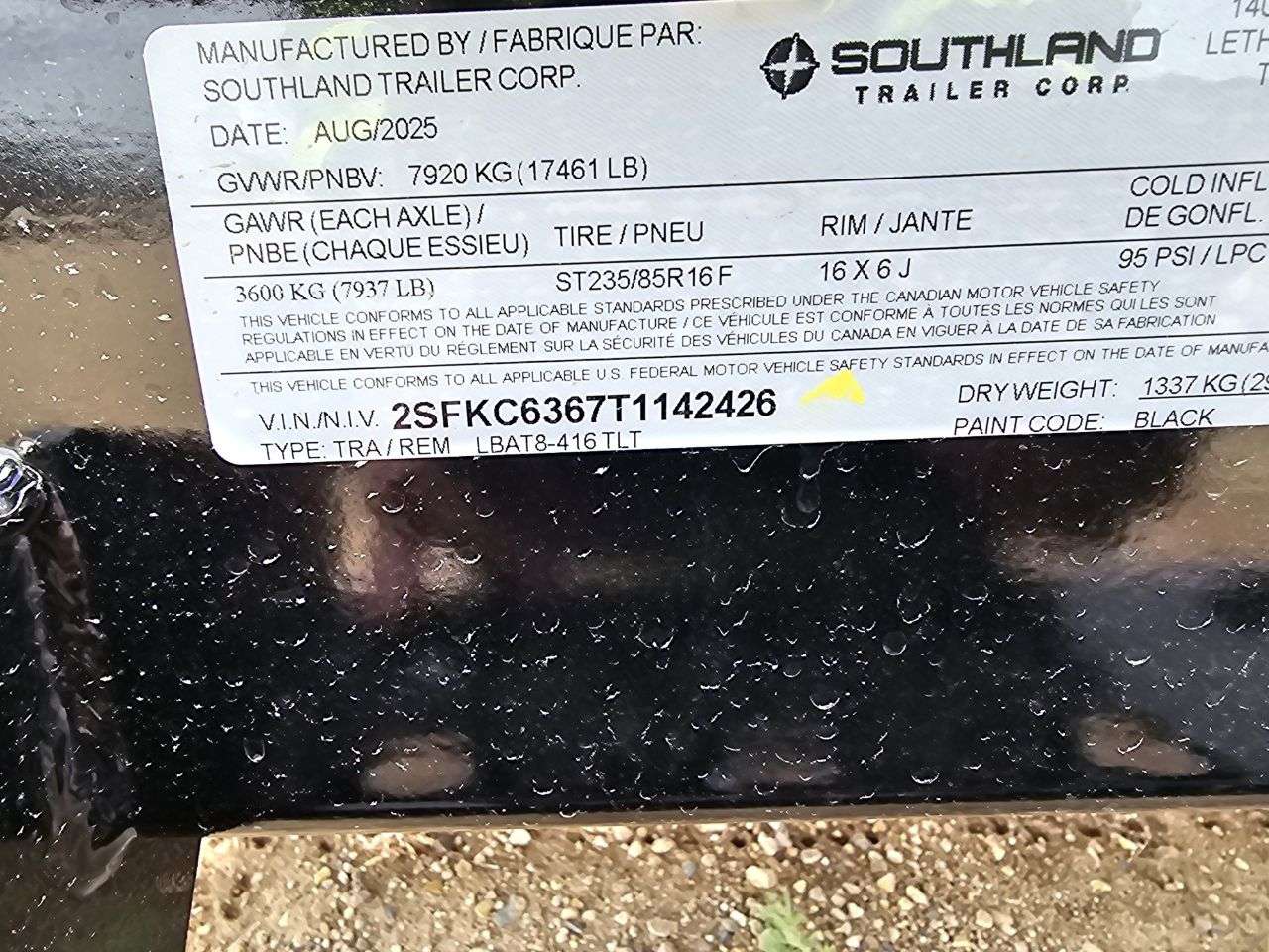 2026 Southland LBA 8'6" x 20' Partial Tilt Trailer