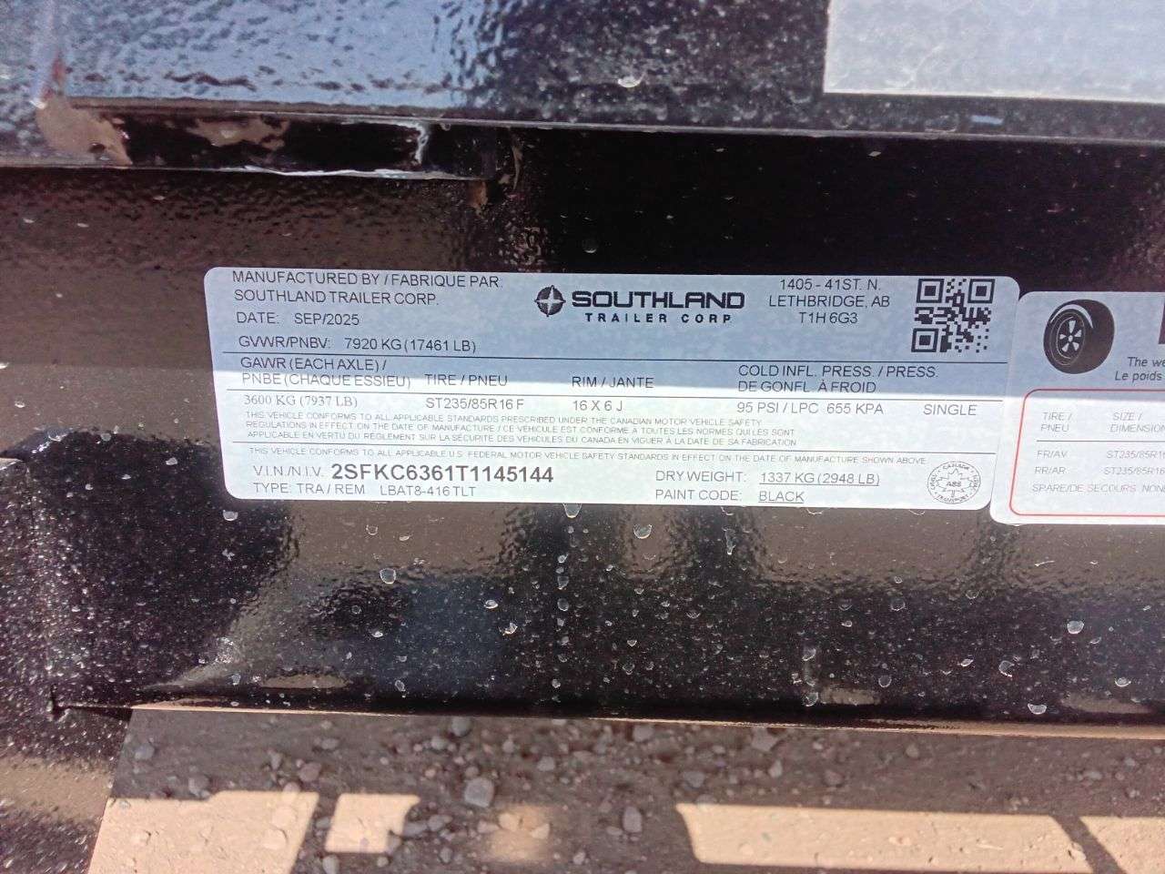 2026 Southland LBA 8'6" x 20' Partial Tilt Trailer