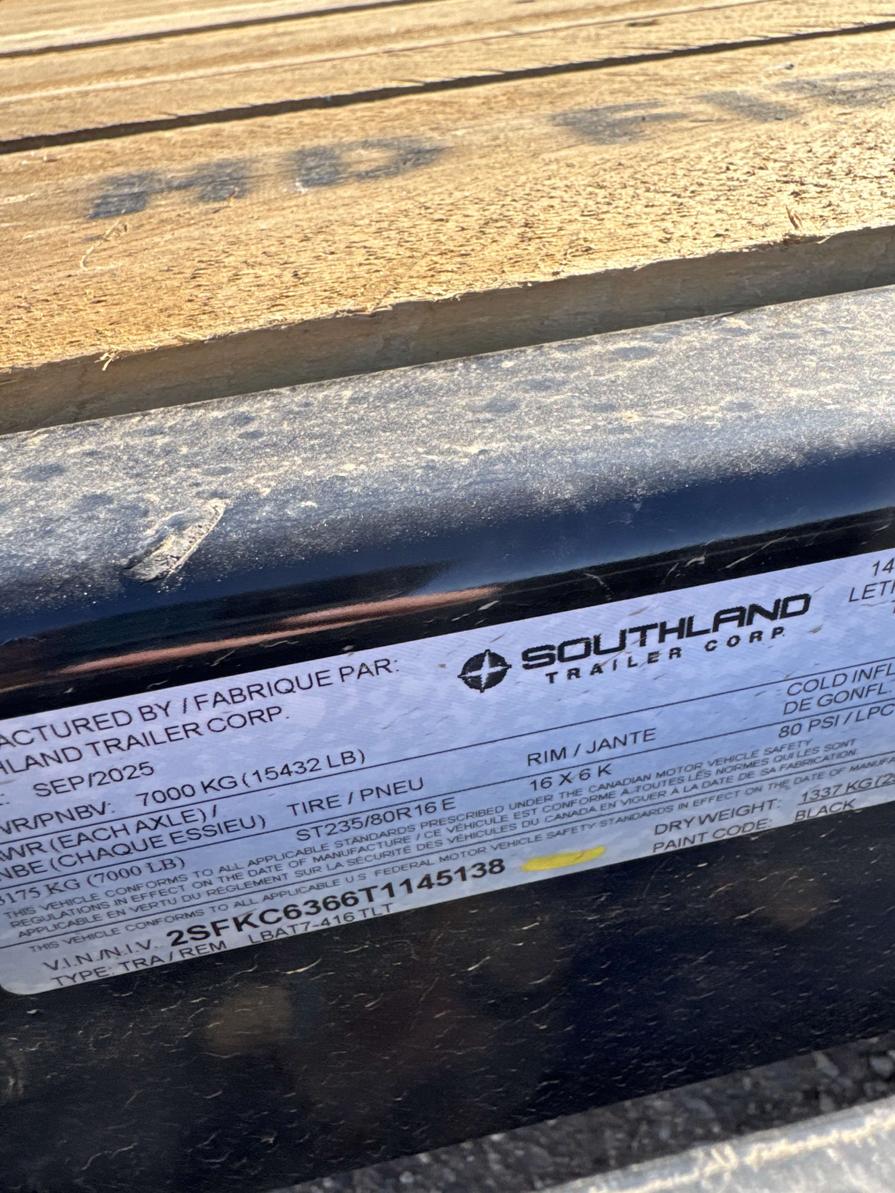 2026 Southland LBA 8'6" x 20' Partial Tilt Trailer