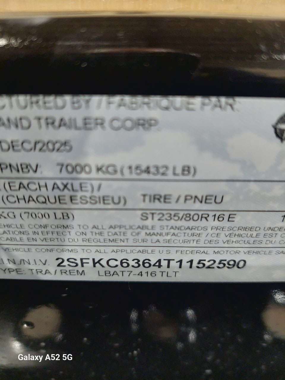 2026 Southland LBA 8'6" x 20' Partial Tilt Trailer