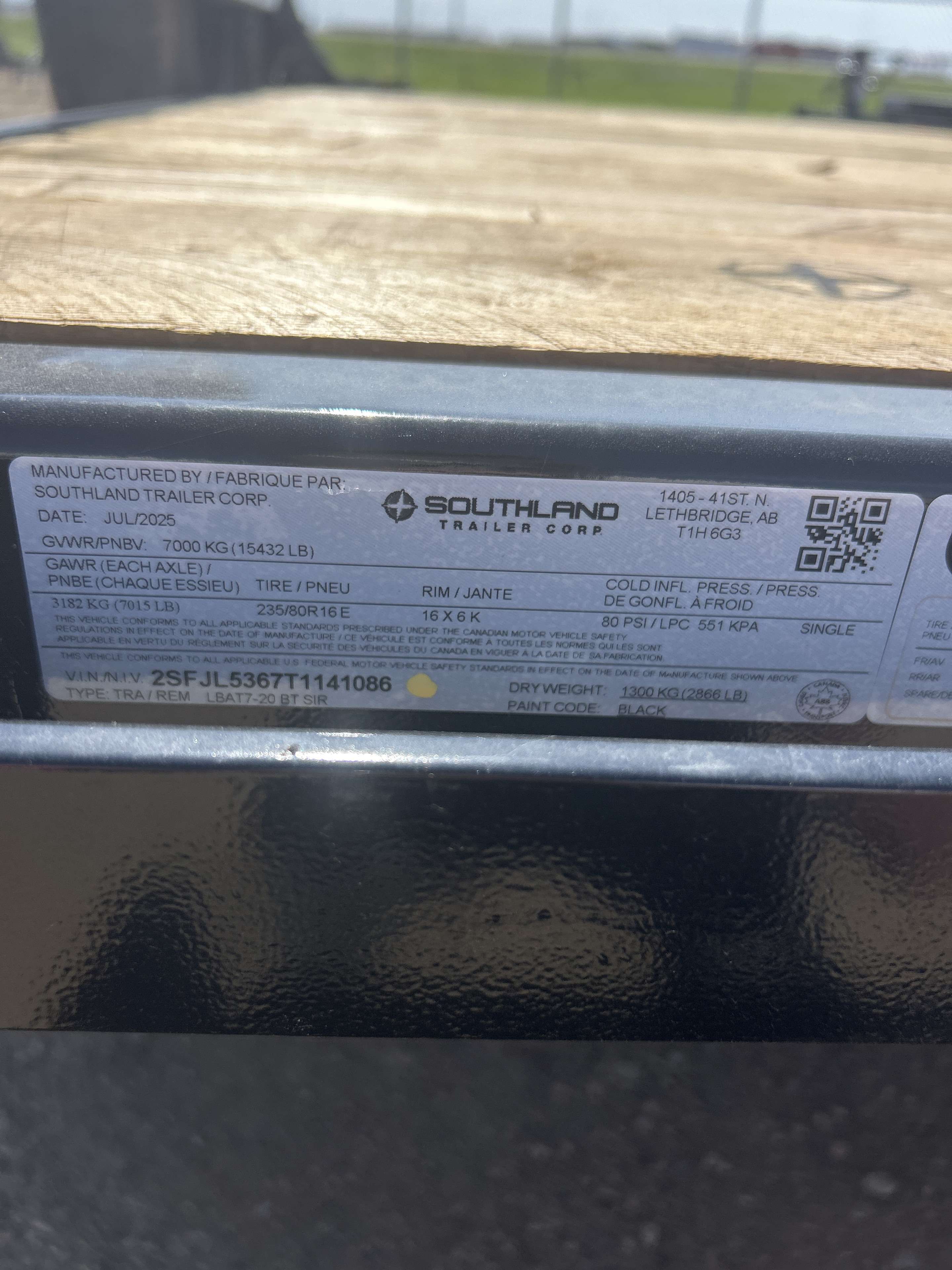 2026 Southland LBA 8'6" x 22' Beavertail Flat Deck Trailer