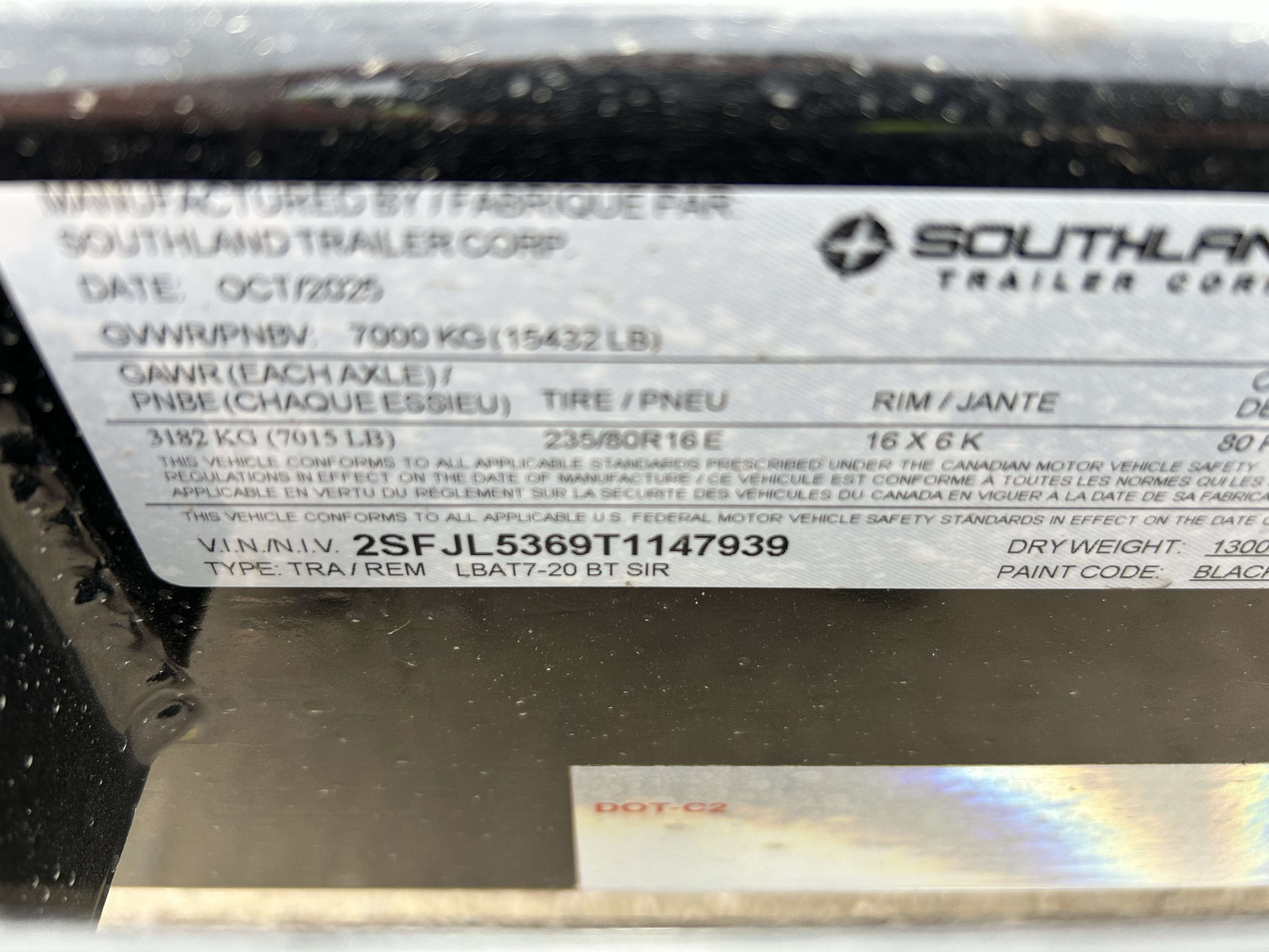 2026 Southland LBA 8'6" x 22' Beavertail Flat Deck Trailer