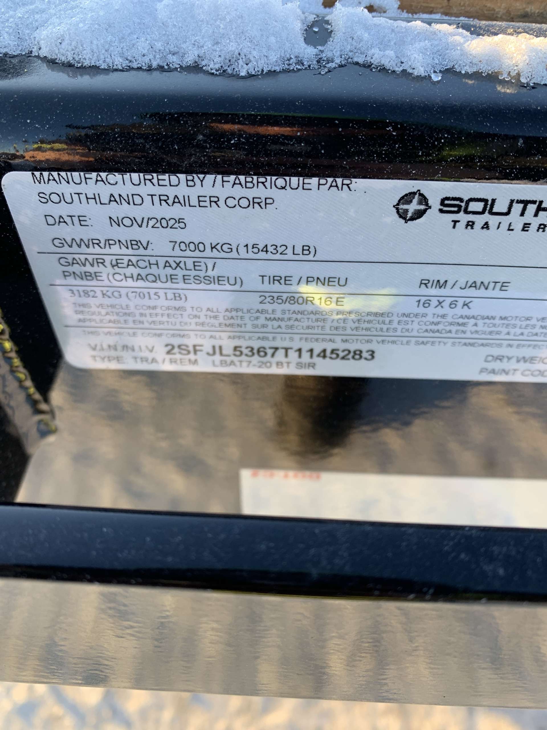 2026 Southland LBA 8'6" x 22' Beavertail Flat Deck Trailer