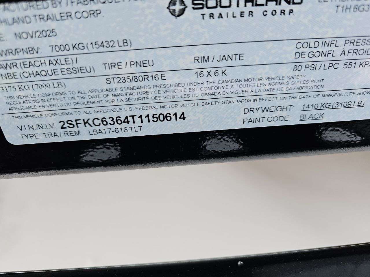 2026 Southland LBA  8'6" x 22' Partial Tilt Trailer