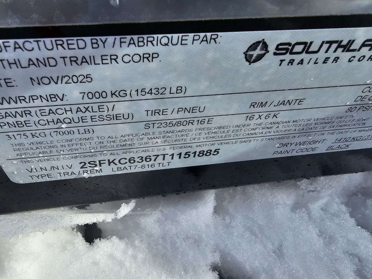 2026 Southland LBA 8'6" x 22' Partial Tilt Trailer