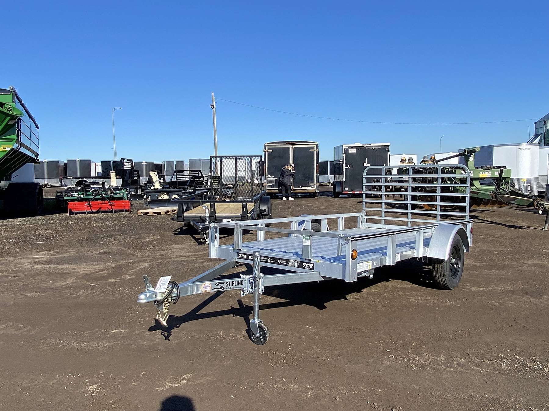 2026 Stirling 5'x10' Rail Side Utility Trailer