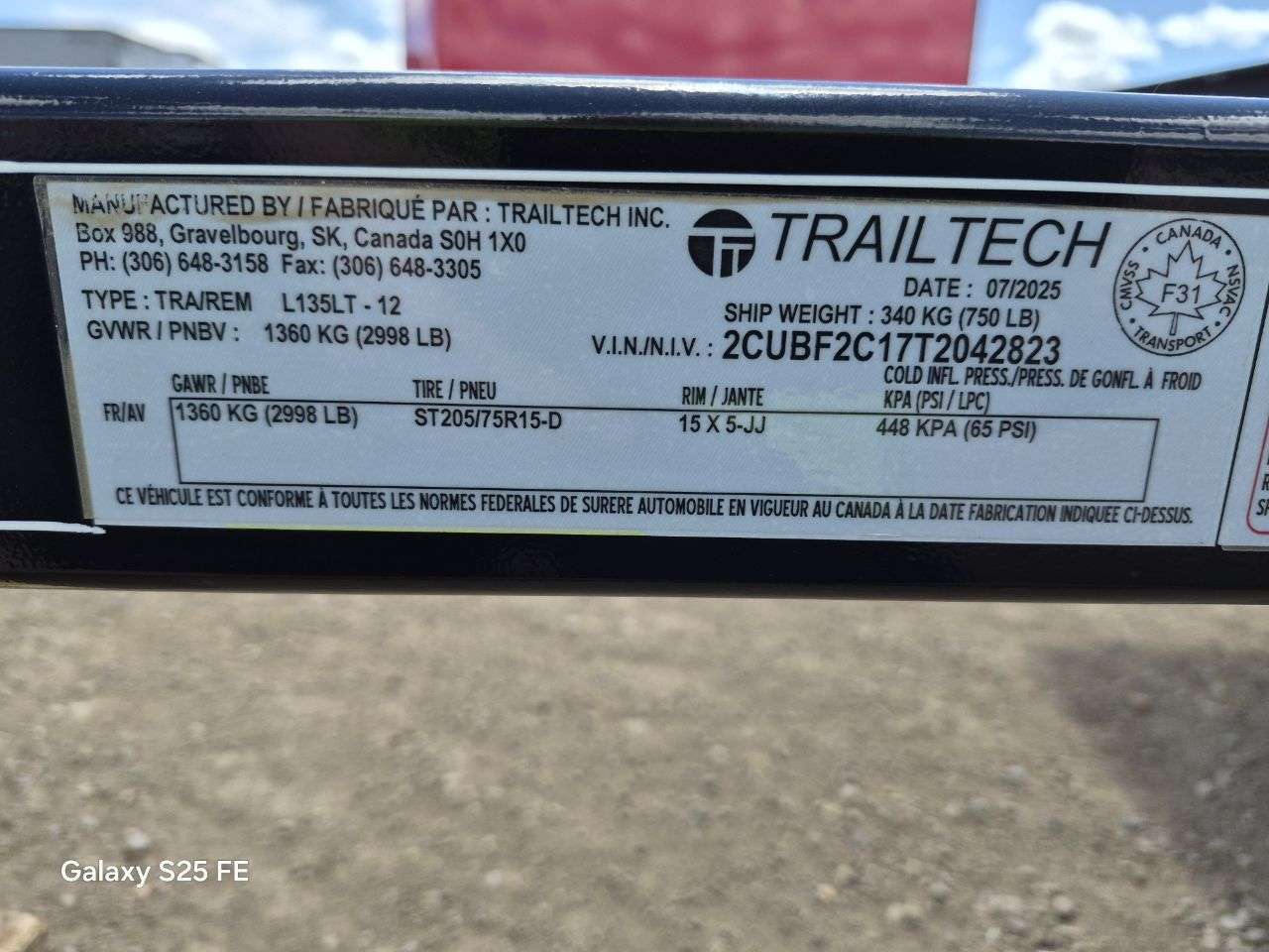 2026 Trailtech 12' Full Tilt Trailer