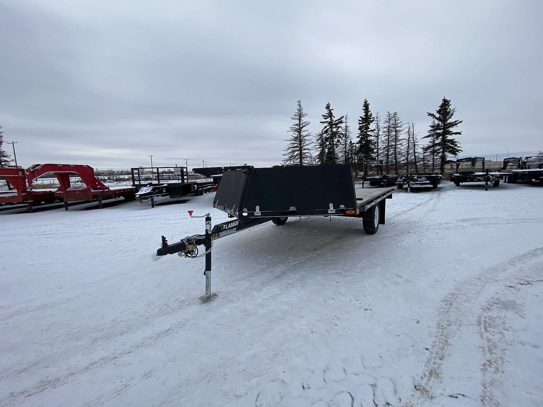 2026 Trailtech 12' V-Nose Flat Deck Sled Trailer