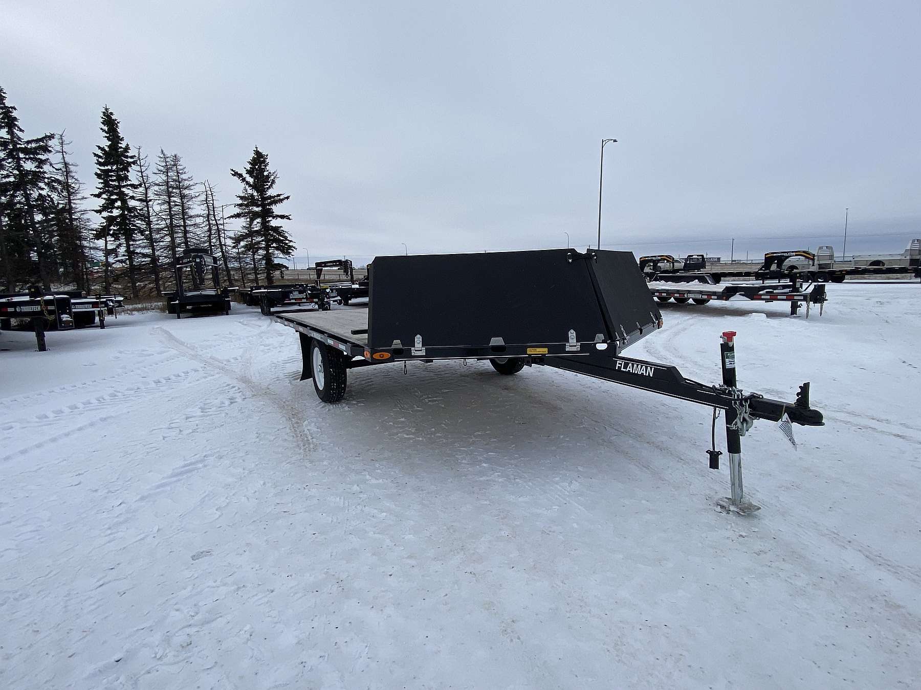 2026 Trailtech 12' V-Nose Flat Deck Sled Trailer