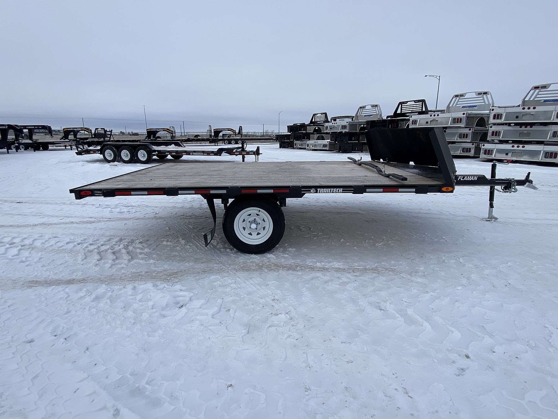 2026 Trailtech 12' V-Nose Flat Deck Sled Trailer