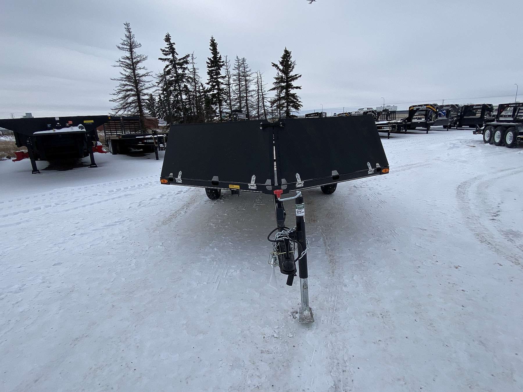 2026 Trailtech 12' V-Nose Flat Deck Sled Trailer