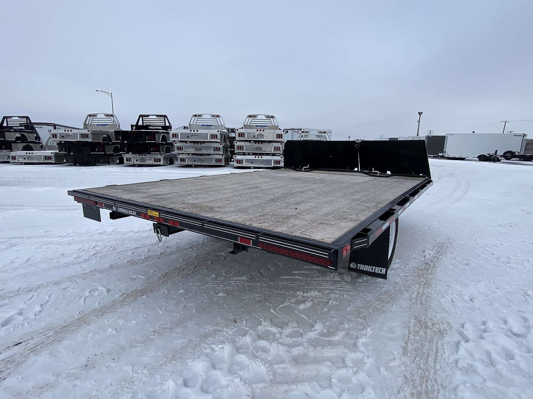 2026 Trailtech 12' V-Nose Flat Deck Sled Trailer
