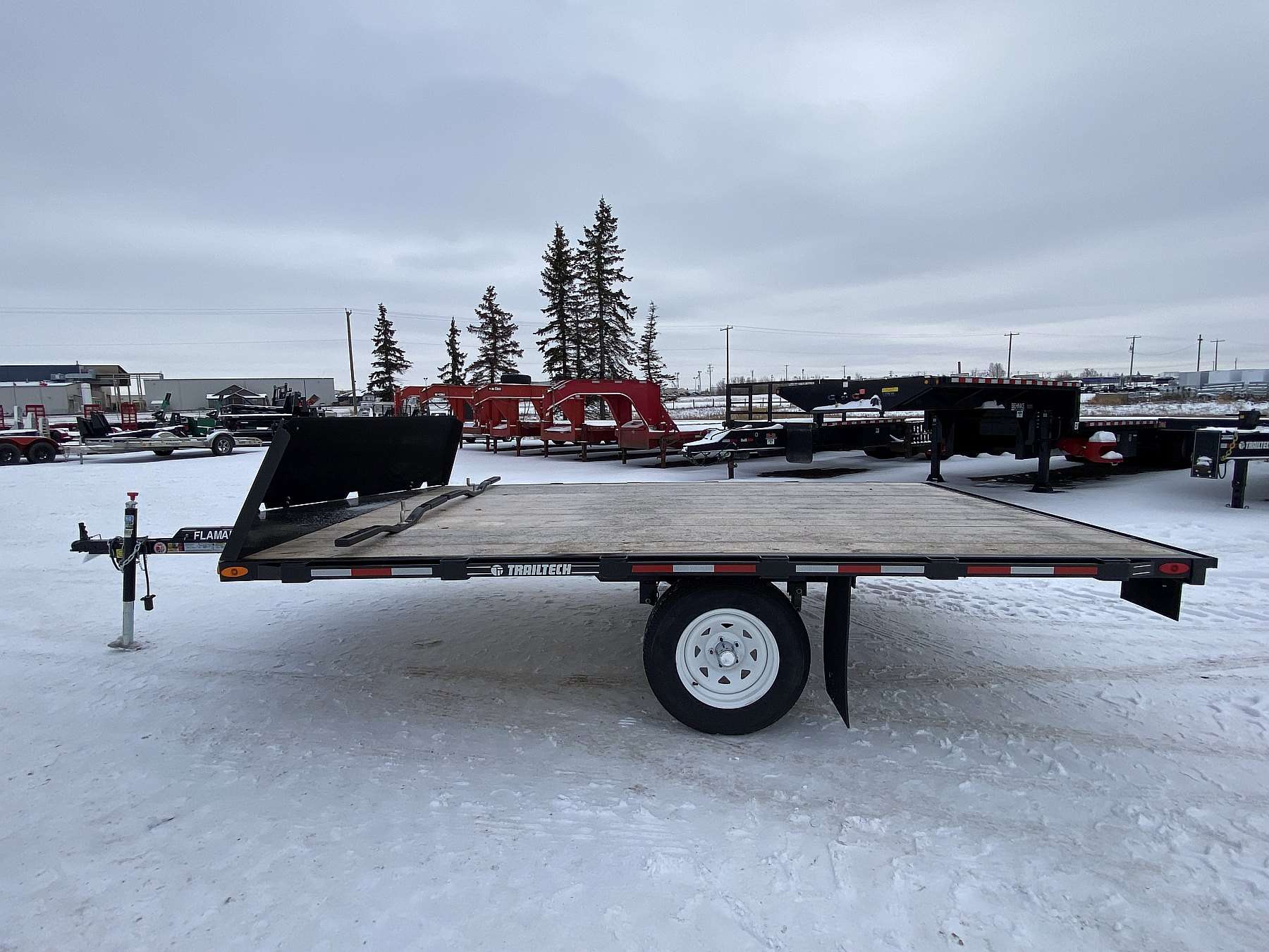 2026 Trailtech 12' V-Nose Flat Deck Sled Trailer