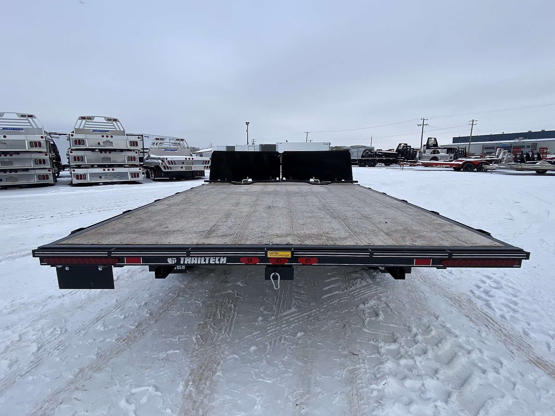2026 Trailtech 12' V-Nose Flat Deck Sled Trailer