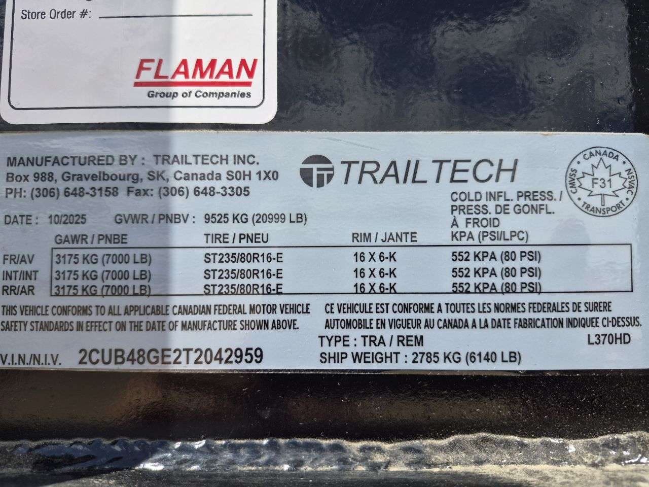 2026 Trailtech 7' x 16' Heavy Duty GN Dump Triple 7K Trailer