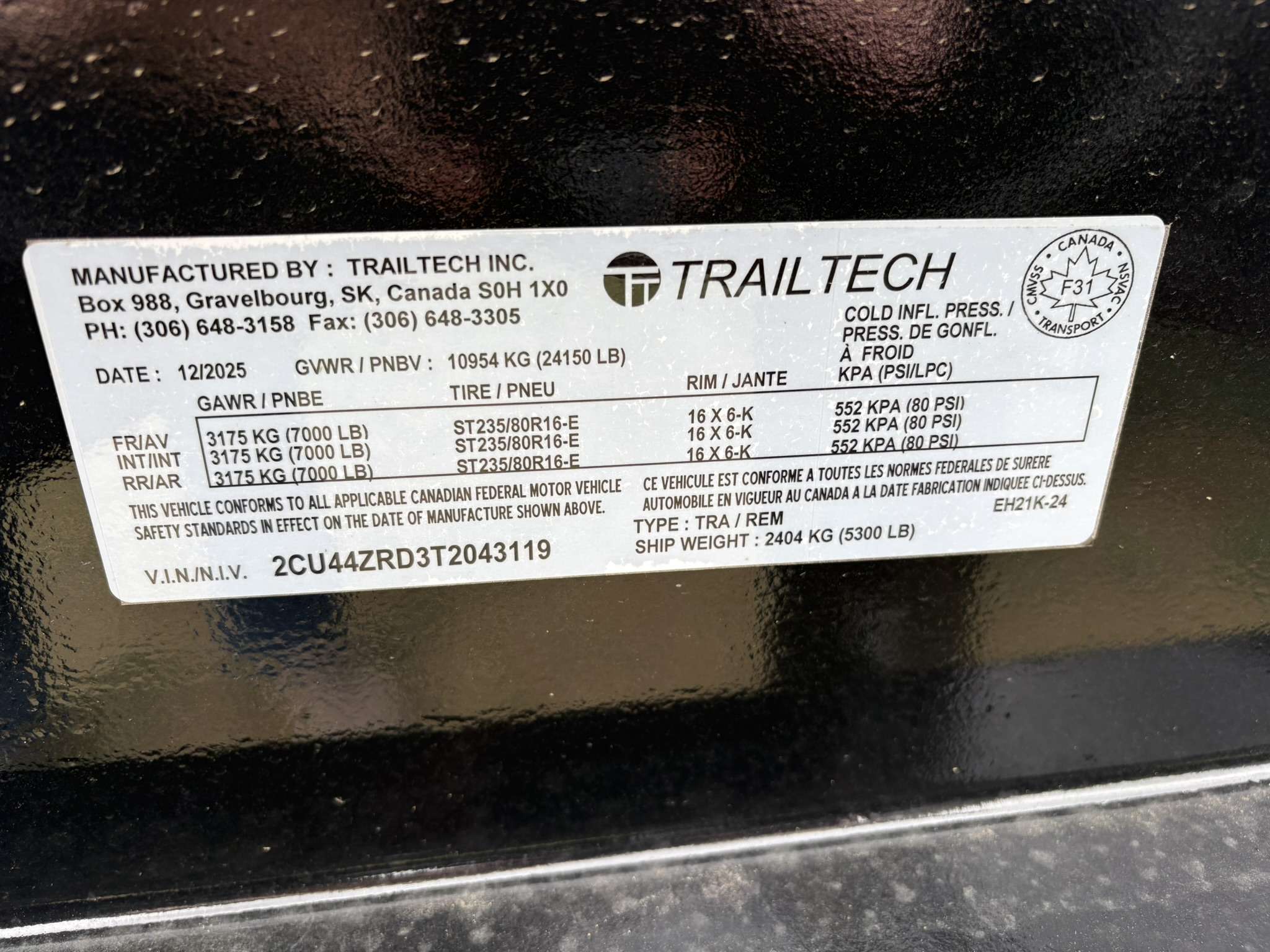 2026 Trailtech 8'6" x 28'9" Beavertail Deckover Trailer