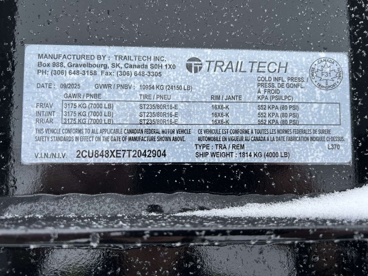 2026 Trailtech 8'6" x 30' Beavertail Flat Deck Trailer