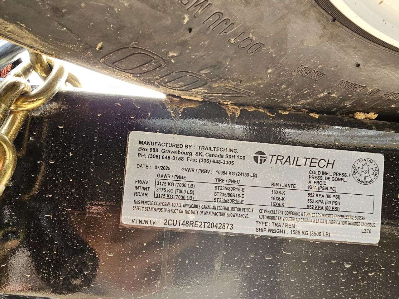 2026 Trailtech L370 8'6" x 24' Beavertail Flat Deck