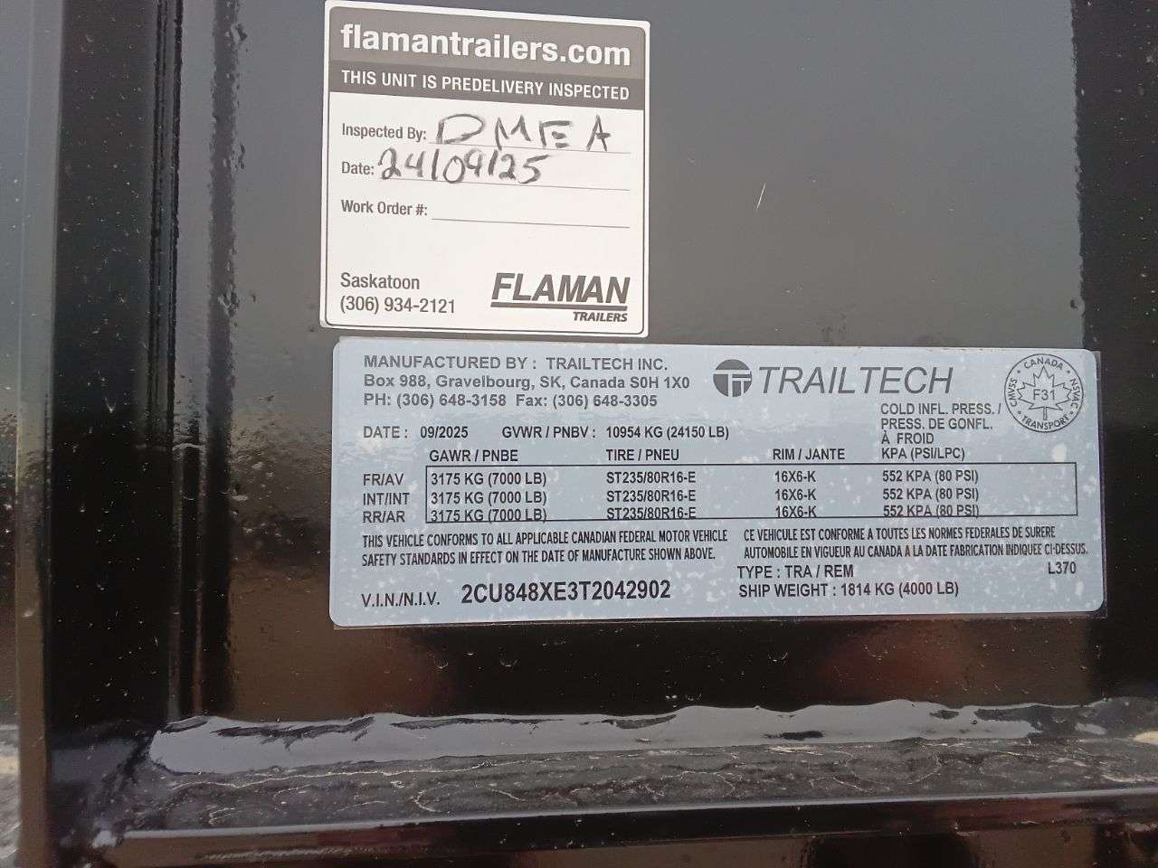 2026 Trailtech L370 8'6" x 30' Beavertail Flat Deck Trailer