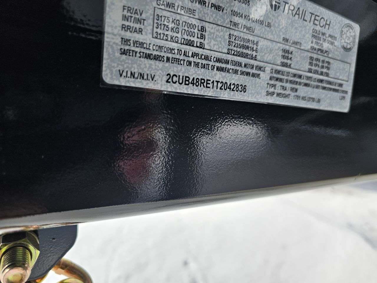 2026 Trailtech L370T 8'6" x 24' Beavertail Flat Deck Trailer