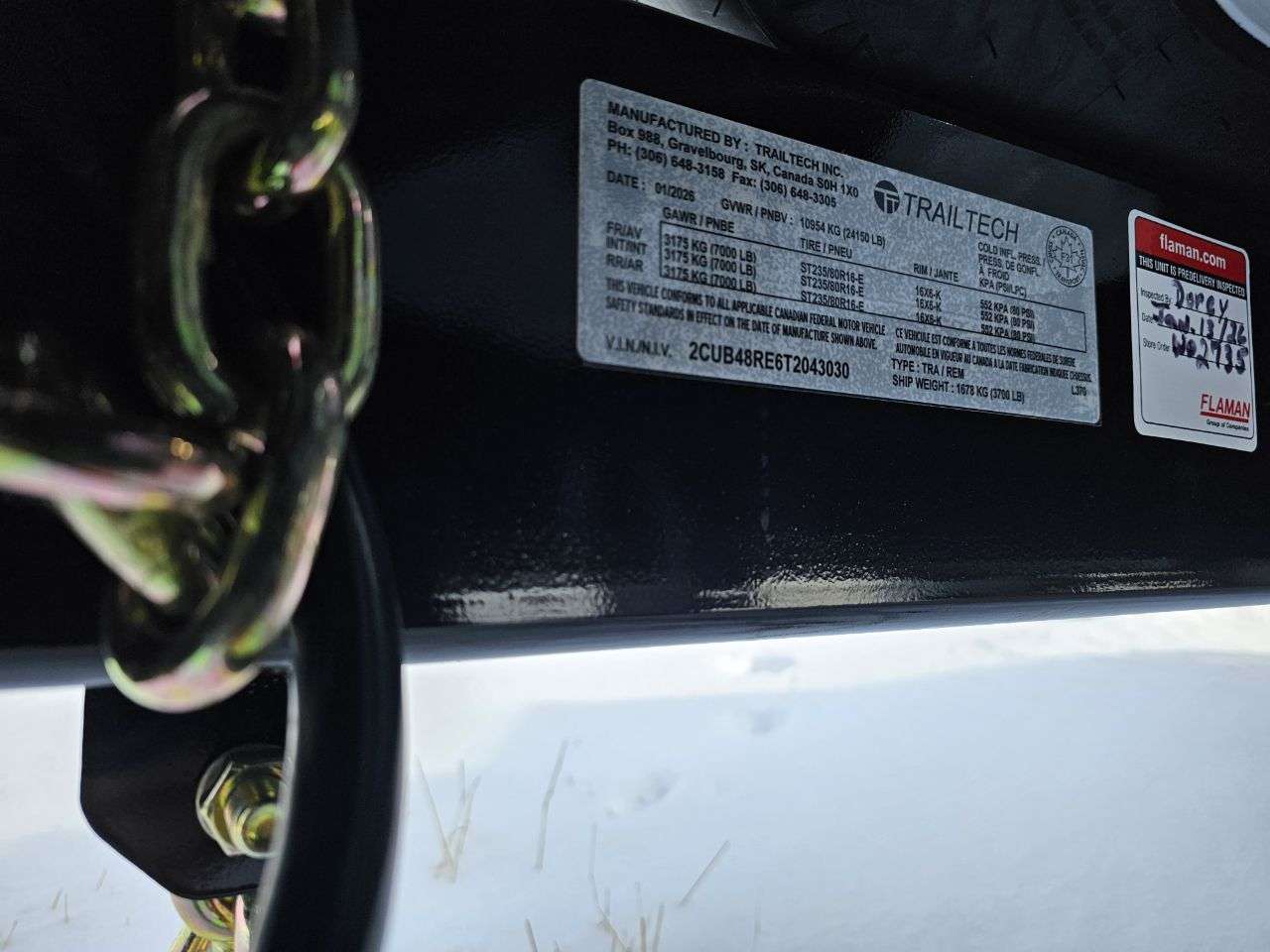 2026 Trailtech L370T 8'6" x 24' Partial Tilt Trailer